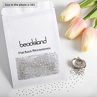 Beadsland 2880Pcs Flat Back Crystal Rhinestones Round Gems For Nail Art And Craft Glue Fix Crystalss31214Mm