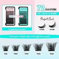 Vavalash Individual Cluster Lashes 72 Pcs Diy Eyelash Extension Light And Soft Faux Mink Slik Lash Clusters Easy Full Lash Exten