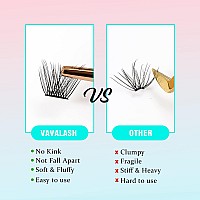 Vavalash Individual Cluster Lashes 72 Pcs Diy Eyelash Extension Light And Soft Faux Mink Slik Lash Clusters Easy Full Lash Exten