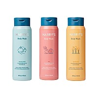 Harrys Mens Body Wash Shower Gel Variety Fig Wildlands Redwood Pack Of 3