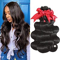 10A Brazilian Body Wave Bundles Human Hair 22 24 26 Inch 100 Unprocessed Human Hair Bundles Body Wave Remy Virgin Hair Weave Bu