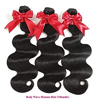 10A Brazilian Body Wave Bundles Human Hair 22 24 26 Inch 100 Unprocessed Human Hair Bundles Body Wave Remy Virgin Hair Weave Bu