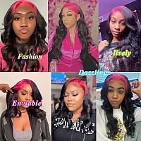 Yms Ombre Pink Wigs For Black Women Human Hair 13X4 Lace Front Wigs Human Hair 180 Density Glueless Wigs Human Hair Pre Plucked