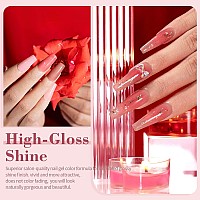 Rarjsm Nude Gel Polish Set Purple Jelly Gel Nail Polish Of 6 Transparent Colors 75Ml Clear Mavue Purple Pink Sheer Rose Red Bro