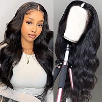 Dosacia Body Wave V Part Wigs Human Hair No Leave Out Lace Front Wigs Brazilian Virgin Human Hair Wigs For Black Women Upgrade U Part Wigs Glueless Full Head Clip In Half Wig V Shape Wigs 150% Density Natural Color 14Inch