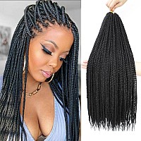 Crochet Box Braids 6 Packs 144 Strands 22 Inch Goddess Box Braids Crochet Hair Pre Looped Crochet Hair 3X Crochet Braids For Bla