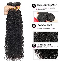 Water Wave Human Hair Bundles With Closure22 24 26 2820 Free Part12A Brazilian Virgin Hair 4 Bundles And Closure 100 Unproce