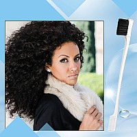 Geiserailie 3 Pcs Slick Back Hair Brush Set Bristle Hair Brush Edge Control Brush Teasing Comb For Women Baby Kids Black Hairw