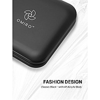 Omiro Folding Compact Mirror 1X15X250R Magnification 3 Pocket Size Square Hand Mirror For Travel Makeup Black