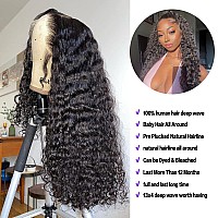 30 Inch Deep Wave Lace Front Wigs Human Hair Pre Plucked 180 Density Deep Wave Frontal Wig Human Hair 13X4 Deep Curly Wigs For W