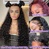 30 Inch Deep Wave Lace Front Wigs Human Hair Pre Plucked 180 Density Deep Wave Frontal Wig Human Hair 13X4 Deep Curly Wigs For W