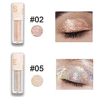 Liquid Sparkling Glitter Eye Shadow Sticks Crystal Silver Golden Eyeshadow Eyeliner Eyelid Liquid Highlight Shimmer Makeup F