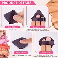 Ainiv 6Pcs Air Cushion Makeup Sponges For Foundation Triangle Powder Puffs With Portable Case Dry And Wet Makeup Sponges Doubl