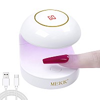 Mekk Mini Uv Light For Gel Nails Lcd Uv Light For Nails 18W One Finger Uv Led Nail Lamp Typec Uv Nail Lamp Innovative Led Nail