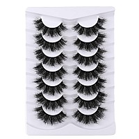 Mebver False Eyelashes Cat Eye Lashes Faux Mink Lashes Natural Look Fluffy Wispy Lashes That Look Like Extensions Pestaas Postiz