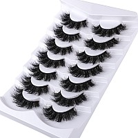 Mebver False Eyelashes Cat Eye Lashes Faux Mink Lashes Natural Look Fluffy Wispy Lashes That Look Like Extensions Pestaas Postiz