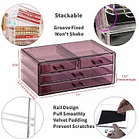 Cq Acrylic Desktop Drawers With 4 Drawers Rectangular Containerstore Plastic Desk Storage Organizers Stackable Desk Organizer Su