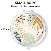 Nipichsha Compact Mirror Pocket Travel Makeup Mirror 2Sided 2X1X Magnification Compact Mirror Small Folding Portable Handhe