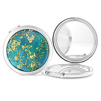 Nipichsha Compact Mirror Pocket Travel Makeup Mirror 2Sided 2X1X Magnification Compact Mirror Small Folding Portable Handhe