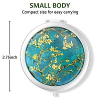 Nipichsha Compact Mirror Pocket Travel Makeup Mirror 2Sided 2X1X Magnification Compact Mirror Small Folding Portable Handhe