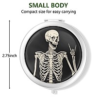 Nipichsha Compact Mirror Pocket Travel Makeup Mirror 2Sided 2X1X Magnification Compact Mirror Small Folding Portable Handhe