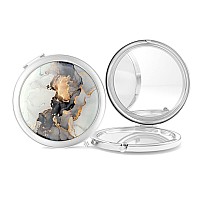 Nipichsha Compact Mirror Pocket Travel Makeup Mirror 2Sided 2X1X Magnification Compact Mirror Small Folding Portable Handhe