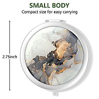 Nipichsha Compact Mirror Pocket Travel Makeup Mirror 2Sided 2X1X Magnification Compact Mirror Small Folding Portable Handhe