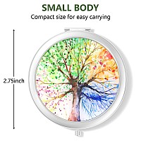 Nipichsha Compact Mirror Pocket Travel Makeup Mirror 2Sided 2X1X Magnification Compact Mirror Small Folding Portable Handhe