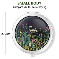 Nipichsha Compact Mirror Pocket Travel Makeup Mirror 2Sided 2X1X Magnification Compact Mirror Small Folding Portable Handhe