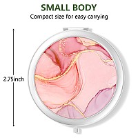 Nipichsha Compact Mirror Pocket Travel Makeup Mirror 2Sided 2X1X Magnification Compact Mirror Small Folding Portable Handhe