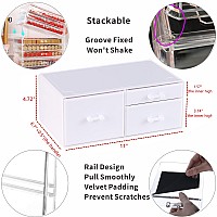 Cq Acrylic White Organizing Containers Countertop3 Drawers Stackable Storage Binscute Stationary Organizer For Vanityhair Acc