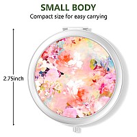 Nipichsha Compact Mirror Pocket Travel Makeup Mirror 2Sided 2X1X Magnification Compact Mirror Small Folding Portable Handhe