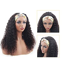 Isee Hair Headband Human Hair Wigs 180 Density Water Wave Curly None Lace Front Wigs For Black Women Glueless Deep Wave Machine