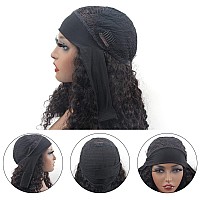 Isee Hair Headband Human Hair Wigs 180 Density Water Wave Curly None Lace Front Wigs For Black Women Glueless Deep Wave Machine