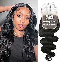 Uneed 5X5 Closure Body Wave Closure 12A Invisible Ultrathin Hd Lace Closure Brazilian Virgin Remy Human Hair Frontal Closure Pr