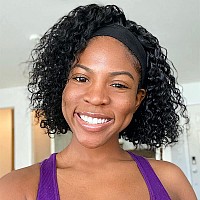 Legendhair Deep Wave Headband Wig Short Curly Pixie Cut Headband Wigs Human Hair None Lace Front Wigs For Black Women 180 Densi