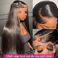 Hermosa 220 Density 30 Inch Hd Transparent 13X4 Lace Front Wigs Human Hair Pre Plucked 12A Glueless Straight Lace Frontal Human