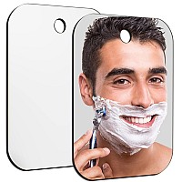 Shower Mirror Fogless For Shaving6X4Small Mirror For Wall Campingframeless Portable Hanging Travel Mirrorsunbreakable Handh