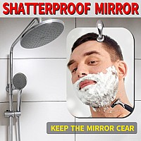 Shower Mirror Fogless For Shaving6X4Small Mirror For Wall Campingframeless Portable Hanging Travel Mirrorsunbreakable Handh