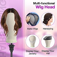 Neverland Beauty Health 23 Inch Wig Head Wig Stand With Head Canvas Mannequin Head For Wigs Manikin Head Block Set For Wigs Ma