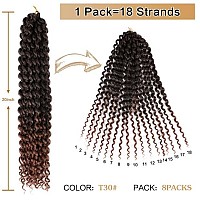 Nayoo Passion Twist Hair8 Packs 20 Inch Water Wave Crochet Hairpassion Twist Crochet Hair For Women Long Passion Twists Synthe