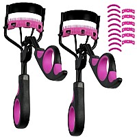 Eyelash Curlers With Comb 2 Pack Immer Lieben Lash Curler With 10 Replacement Refills 6 Combs 10 Seconds Curl And Lifted Lashe