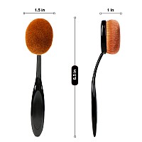 Yoseng Foundation Brush For Liquid Makeup Oval Blackmedium Toothbrush Makeup Brushes Fast Flawless Application Liquid Cream Powd