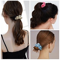 24Pcs Satin Scrunchies 20 Colors Comfortable Silk Hair Scrunchies Skinny Hair Ties Elastics Ponytail Holders For Women Girls Gi