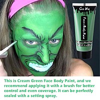 Go Ho Green Body Paint Washable 237 Ozwater Based Cream Green Face Painthulk Witch Gamora Grinch Makeupgreen Full Face Bod