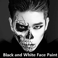 Go Ho Black And White Face Body Paint474 Ozwater Based White Cream Face Painting For Sfx Cosplay Costumes Festivals Hallowee