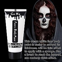 Go Ho Professional Clown White Face Body Paint Washable237Ozwater Based Cream White Body Paint Makeuphalloween Face Paint F