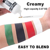 Go Ho Professional Clown White Face Body Paint Washable237Ozwater Based Cream White Body Paint Makeuphalloween Face Paint F