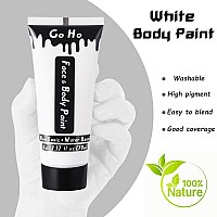 Go Ho Professional Clown White Face Body Paint Washable237Ozwater Based Cream White Body Paint Makeuphalloween Face Paint F