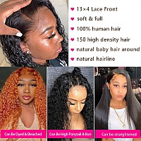 Deep Wave Lace Front Wigs Human Hair 13X4 Hd Transparent Lace Frontal Human Hair Wigs For Women Glueless Brazilian Virgin Hair W